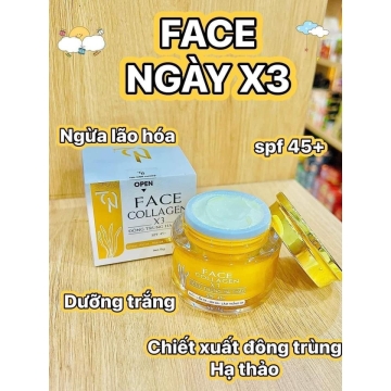 Kem Face Ngày Collagen X3 Đông Trùng Hạ Thảo (15g)