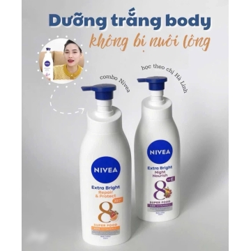 Dưỡng Thể Trắng Da Nivea Extra Bright Day / Night (350ML)