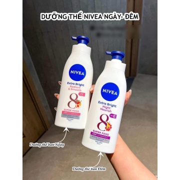 Dưỡng Thể Trắng Da Nivea Extra Bright Day / Night (350ML)